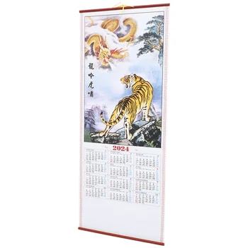 Tradičného Čínskeho Kalendára Prejdite Visí Visí Kalendár Kalendár Na Rok Draka Kalendár Office Imitácia Bambusu