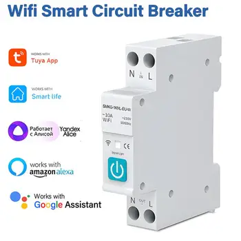 Tuya WIFI Smart Istič 1P 63A Železničnej DIN Pre Smart Home Bezdrôtové Diaľkové Ovládanie Prepínač Pracovať S Alexa Domovská stránka Google