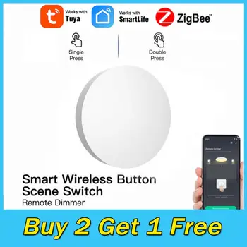 Tuya ZigBee Inteligentné Tlačidlo Scény Prepínač Kliknite na položku Bezdrôtové Diaľkové Ovládanie Na Off Tlačidlo Radič Multi-scény Prepojenie Smart Switch