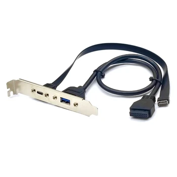 USB 3.2 Predný Panel Typ Hlavičky E na USB C Typ C Samica Predlžovací Kábel vrchných Kvality