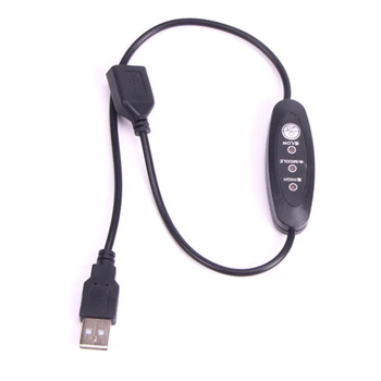 USB 5V-12V Regulátor Teploty Ohrievača Termostat 3-Rýchlosť, Nastaviteľné 24W