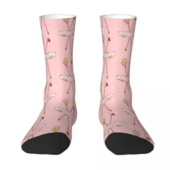 Uvoľnenie Card Captor SAKURA Anime CardCaptor Ponožky Ponožky Muži Ženy Polyester Pančuchy Prispôsobiteľné Sweetshirt