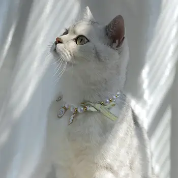 Veľkoobchod Pet Pearl Golier Psa Princezná Luk Náhrdelník Mačka Šperky Roztomilý Golier Šteňa Príslušenstvo Psa Reťazca