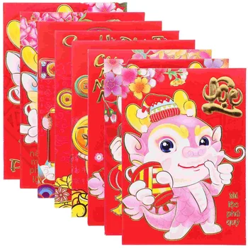 Vietnamský Nový Rok Červené Obálky Rok Draka Hong Bao Červené Obálky 2024 Šťastie, Peniaze Obálky Červená Paketové Jarný Festival