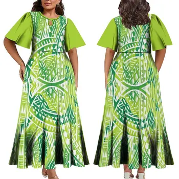 Vlastné Žien Crewneck Šaty Polynézskej Kmeňa Navrhnuté Samoan Šaty Elegantné 6xl Šaty Pre Ženy Party Doprava Zadarmo