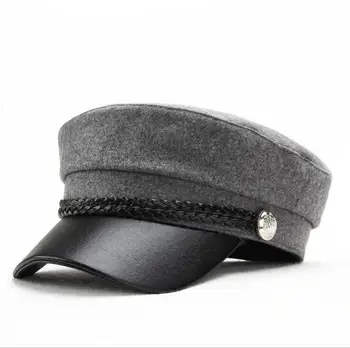 Vojenský klobúk ženy vlnená čiapka all-zápas beret ploché klobúk