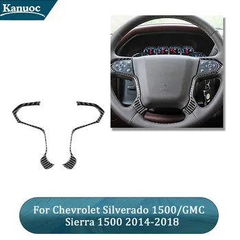 Volant Prízvuk Výbava Pre Chevrolet Silverado 1500/GMC Sierra 1500 2014-2018 Auto Uhlíkových Vlákien Nálepky, Interiérové Doplnky