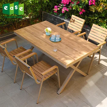 Vonkajší stôl a stoličky, plastové dreva, nábytok, terasa, jedálenský stôl, open-air balkón, stôl a stoličky, jedáleň, vonkajšie