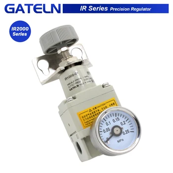 Vysoká presnosť tlakového regulačného ventilu IR2000-02 IR2010-02 IR2020-02BG IR2000-02BG IR2010-02BG s Digitálny tlakomer