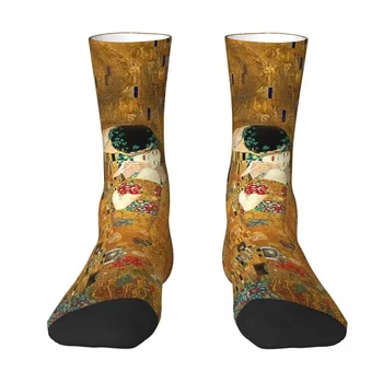 Všetky ročné obdobia Posádky Pančuchy Klimt - Žena V Zlato - Kiss Ponožky Harajuku Bežné Hip Hop Dlhé Ponožky Príslušenstvo pre Mužov, Ženy