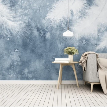 wellyu stenu papiere domova Vlastnú tapetu Moderný minimalistický ručne maľované perie malé čerstvé Nordic pozadie tapety