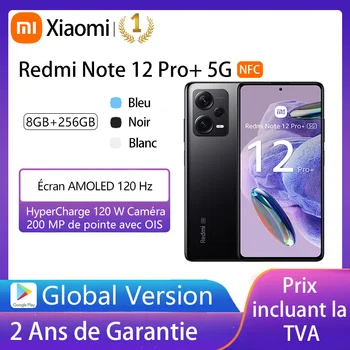 Xiao Redmi Poznámka 12 Pro Plus 5G smartphone globálna Verzia,NFC, 8 GB+ 256 GB, fotoaparát OI 200MP，120Hz, AMOLED, Poplatok 120W