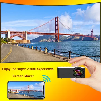 YT100 Nová Bezdrôtová Mini Projektor HD1080P Mobile Video, Wifi, Smart Prenosné Domáce Kino Rovnaké Projektor, iPhone Android