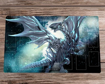 YuGiOh Anime Playmat Modré Oči, Biele Dragon CCG TCG Mat Trading Card Game Mat & Zadarmo Taška Anti-slip Stôl Mat Pad Mousepad 60x35cm