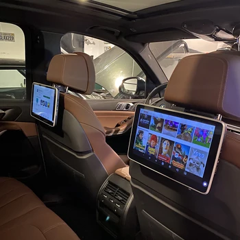 Zadné Sedadlo Zábavný Systém Pre BMW X5 X6 GT 5 7 Série Wifi Bluetooth Android 12.0 opierky hlavy S Zrkadlenie TV Monitor