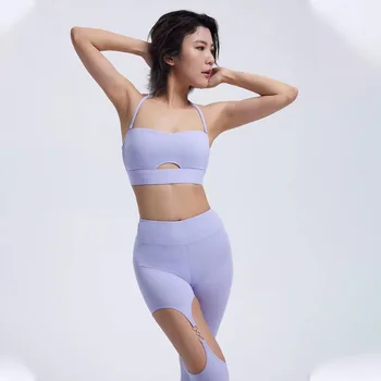 Zahraničného obchodu, cezhraničné športové fitness oblečenie žien hrudníka-zabalené vysoko elastická šatka únikov nahé beží nohavice jogy