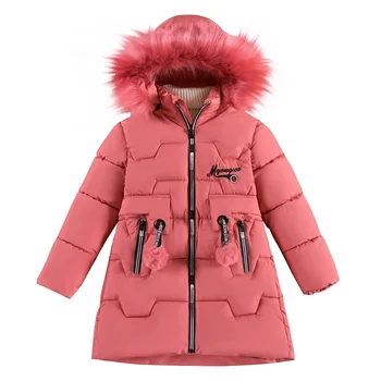 Zimné nové dievčenské bavlnené čalúnená oblečenie 5-12 rokov, deti je stredne dlhý kabát pribrala teplá Nadol bunda