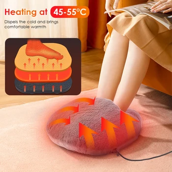Zimné USB Nabíjanie Elektrických Nohy Kúrenie Pad Univerzálny Mäkké Plyšové Umývateľný Nohy Teplejšie Ohrievača do Domácnosti Nohy Otepľovanie Mat