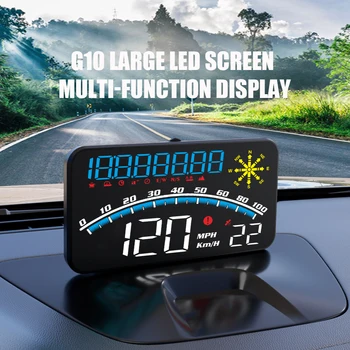 ZQKJ G10 Head Up Display GPS Systém pre Všetky Auto Auto Príslušenstvo Gadgets čelné Sklo Projektor Rýchlomer Smart Digitálny Budík HUD