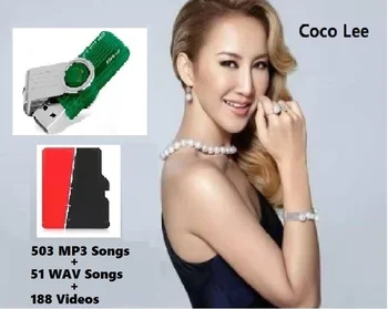 Ázia Čína Pop Music Žena Spevák CoCo Lee 188 Videá 554 Piesne Mobilný Počítač Auto Pamäťovú SD TF Karty, USB Flash Disku 64 GB Hore