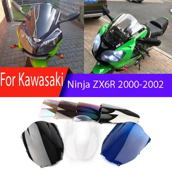 Čelné sklo Na Kawasaki Ninja ZX-6R 636 ZX6R ZX636 Double Bubble čelného skla, Motocyklové Príslušenstvo, Kapotáže Deflektor 2000-2002